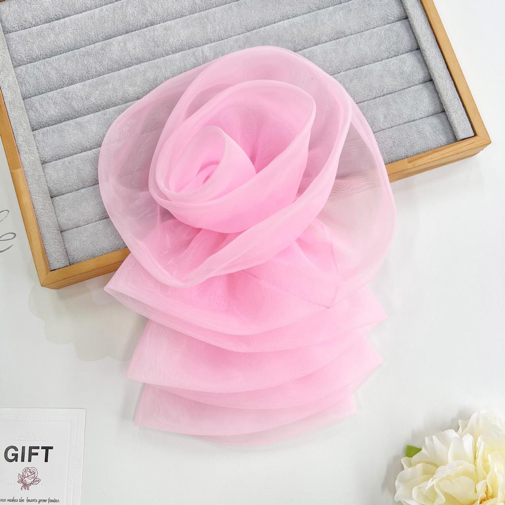 Exquisite Color Organza Rose Decorative Clothes Diy Handmade Materials Patch Sticker Decorative Corsage Accessories