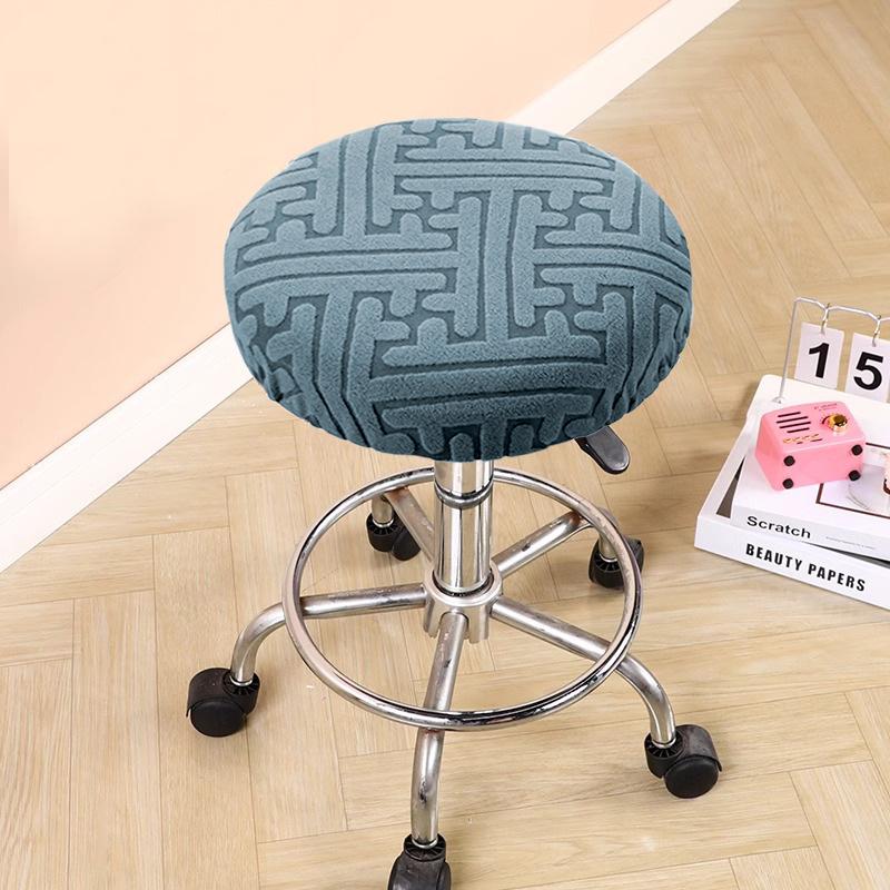 Simple and Universal Round Stool Cushion Cover Bar Swivel Chair Cover Round Chair Cover Bar Round Stool Cover Four Seasons