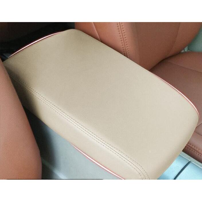 For Toyota Highlander 08-13 Beige Leather Middle Console Armrest Box Cover Trim