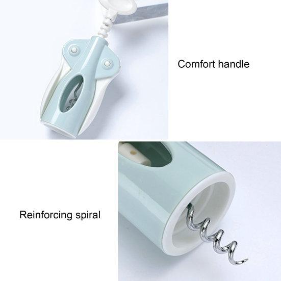 Bottle Opener Comfortable Grip Non-Slip Reusable Manual Spiral Design Wine Opener Wine Cork Remover Home Supply