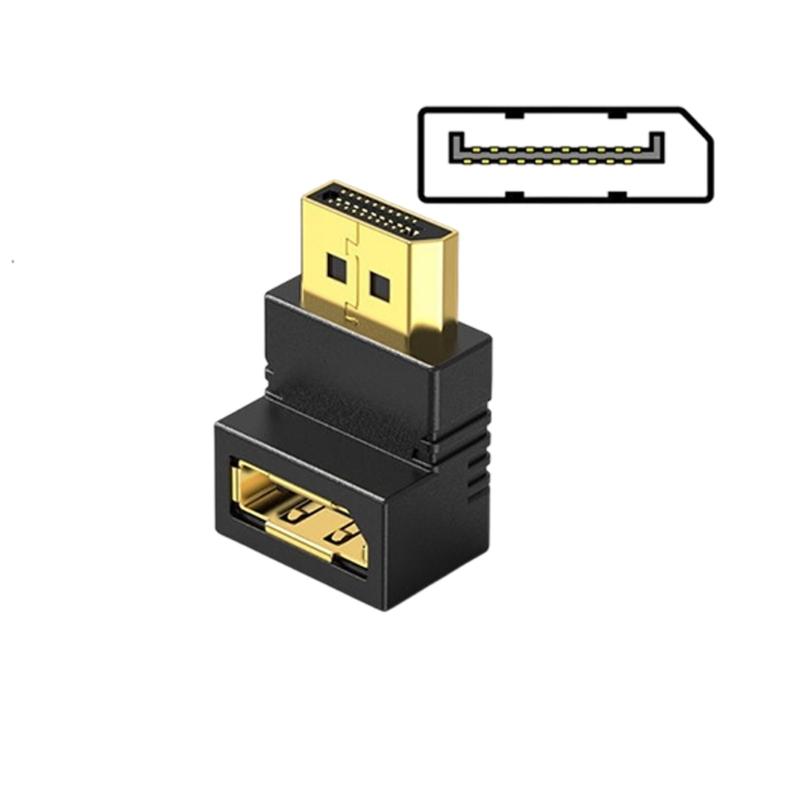 Professional 8K  90 Degree Adapter Converter Connector Male to Female Video for Laptop Monitor Projectors