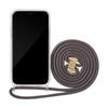 Gjennomsiktig iPhone 12 Pro Max-deksel med integrert snor for crossbody for iPhone 11, 13 Mini. Kompatibel med Apple 14.