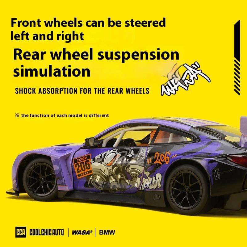 1/24 Scale BMW M4 GT3 WASA Racing Series Alloy Metal Diecast Model Car DIY Design Collection Decoration Boutique Trendy Gifts for Boys