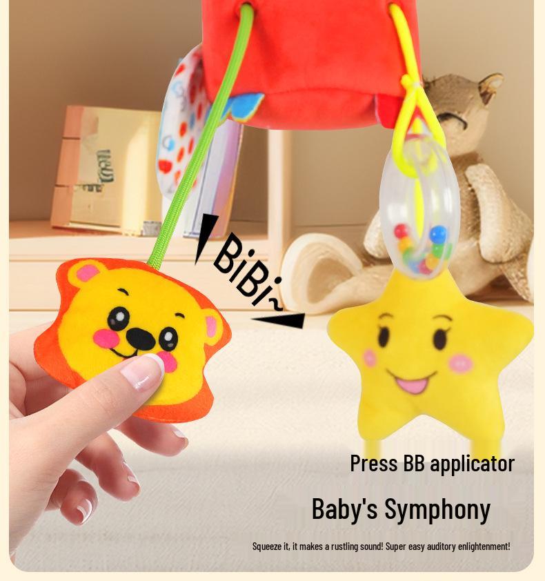 Crab Tissue Box Baby Stroller Pendant & Pull-Along Rattle Toy Safety Seat