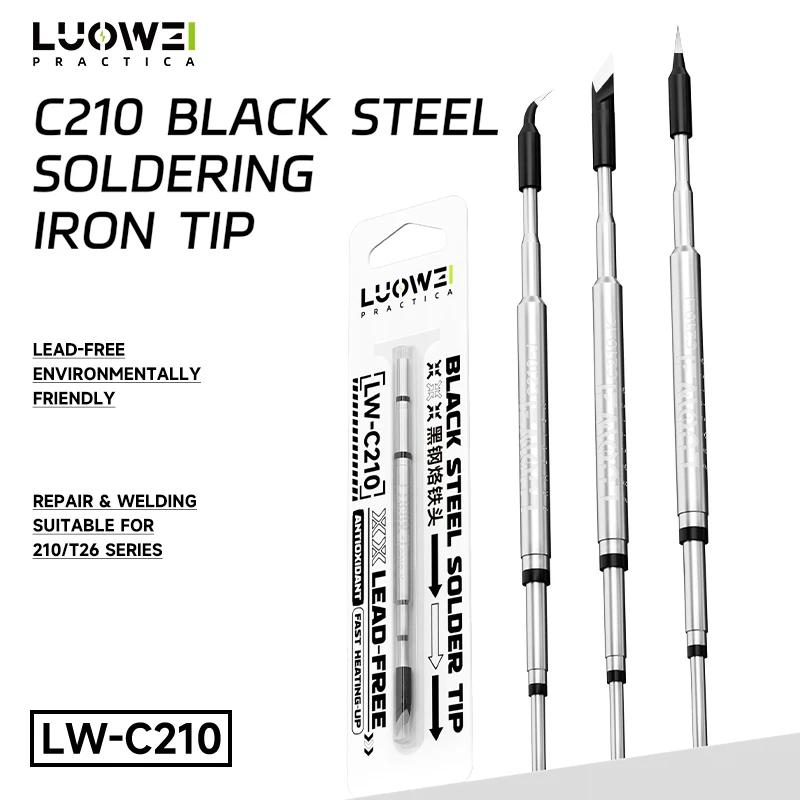 LUOWEI LW-C210-I/J/K Lead-free Soldering Iron Tips Welding Iron Head for Soldering Station Suitable for 210 T26 Series