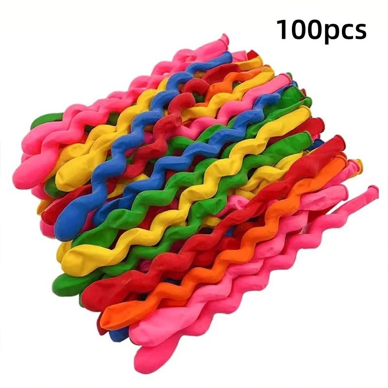 100CM/40Inch Latex Spiral Balloons Assorted Color Twisted Long Colorful Silly Playing Balloons Party Birthday Festival Supplies