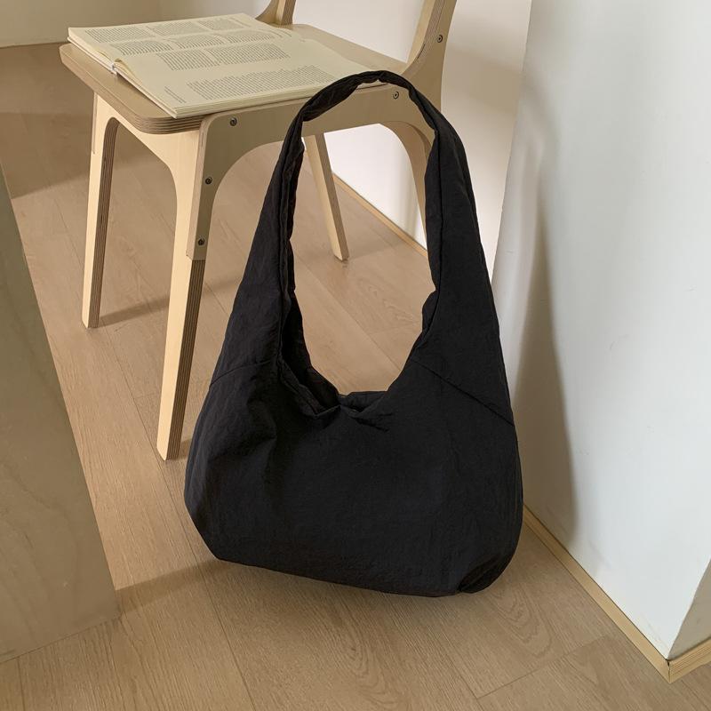 Canvas bag women's large-capacity new summer versatile simple shoulder underarm bag college student tote bag