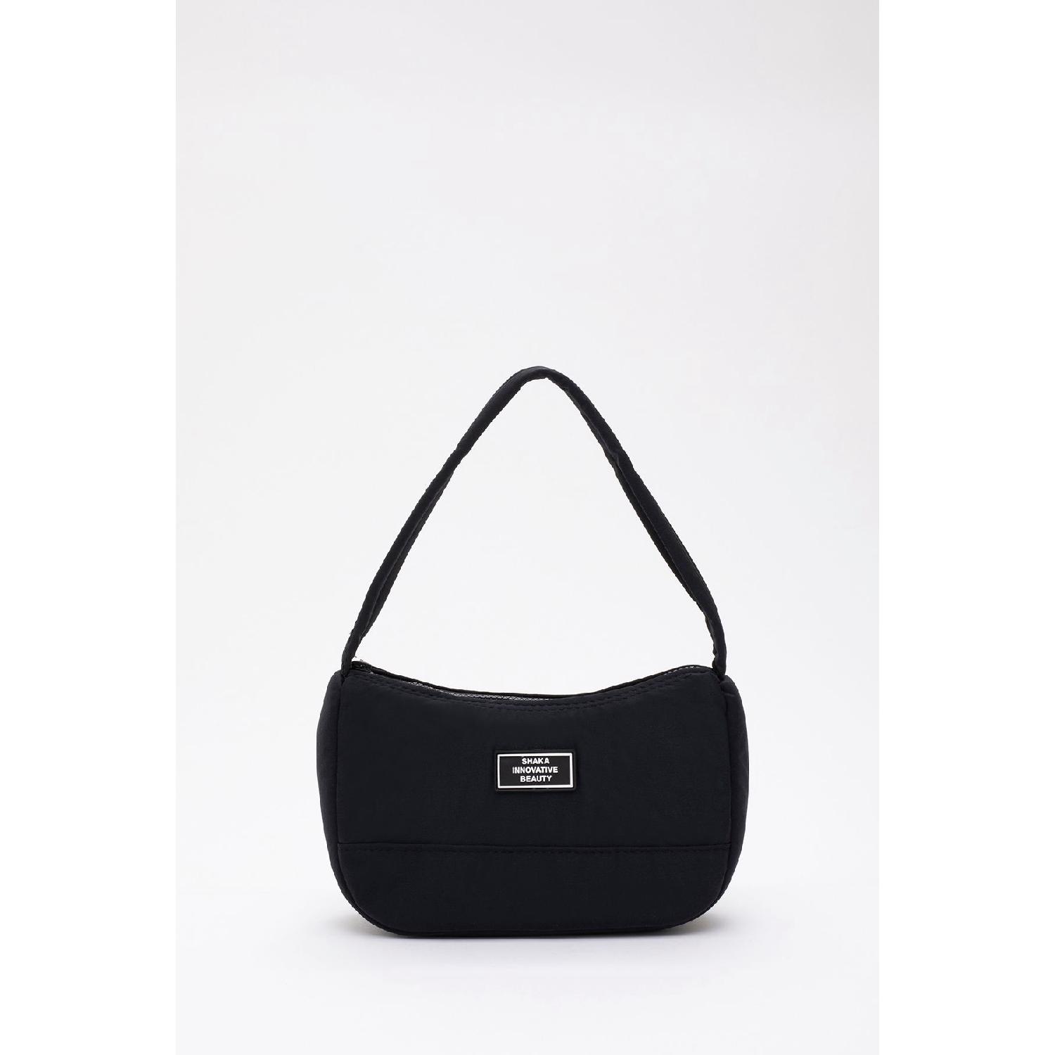 

Черная U11 с одним отделением на молнии, повседневная спортивная сумка-багет из парусиновой ткани, женская сумка на руку и через плечо B:16Е: 26