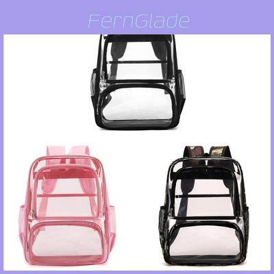 Pvc Clear School Backpack With Multiple Pockets Waterproof Design For Students