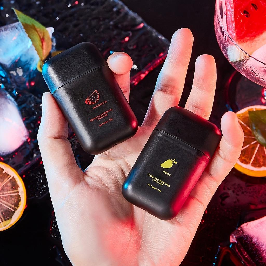 Double-Hole Fresh Energy Bar - Mint Scented,Suitable for Home, Kitchen, And Vehicle Use, Home Fragrance, Essential Oil Liquid, Aromatic