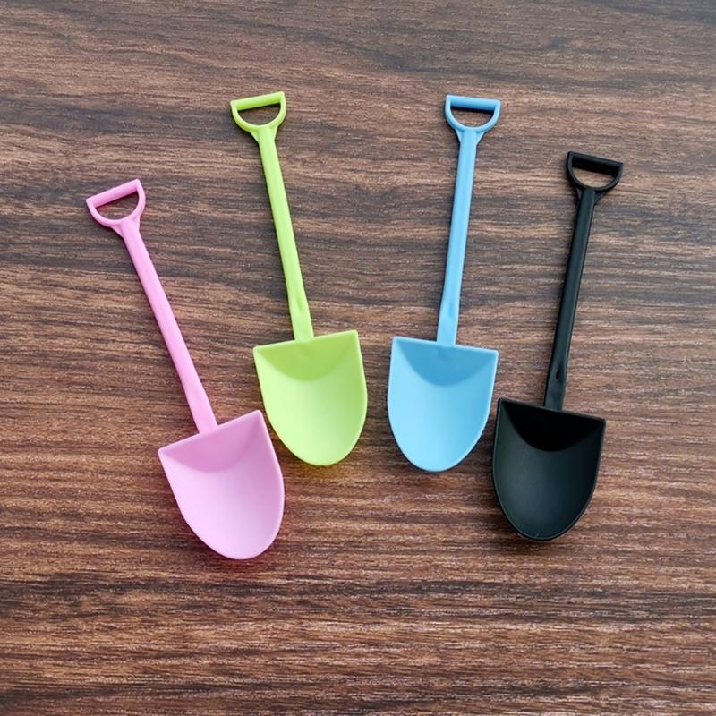 Party Dessert Set 100 Count Sleeved, Disposable Plastic Mini Shovel Set for Cake Tasting, Family Treat Tables and Office Sharing Use