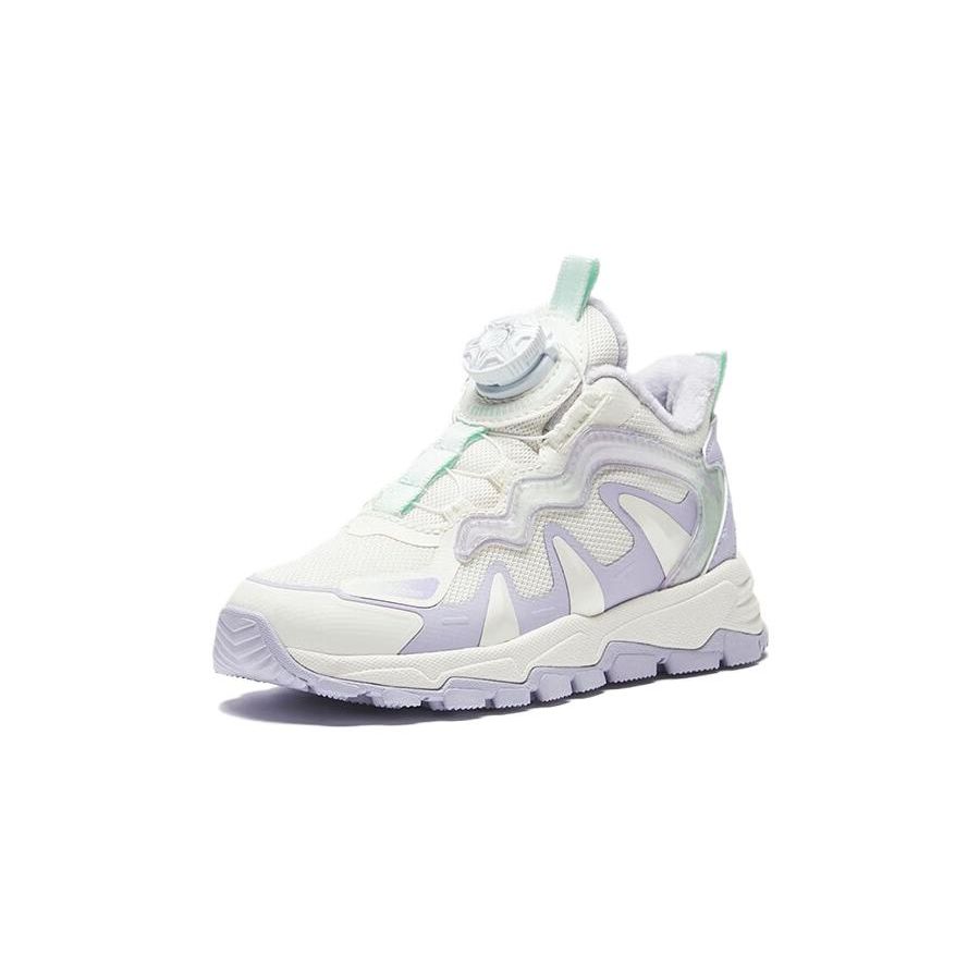 Anta Comfortable Warm Durable Low-Top Kids Casual Shoes Kids Sneaker White Purple 322349973-1