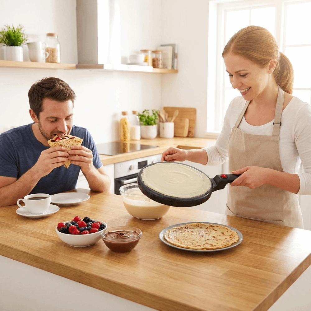 110V 220V Dual Voltage Pancake Cooking Machine for US/UK/EU Small-Scale Commercial Catering