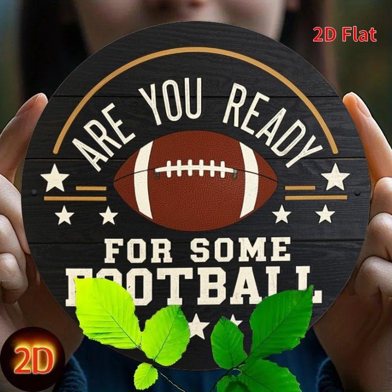 

Vintage Are You Ready For Some Football Aluminum Sign чистый