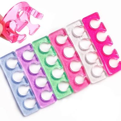 Yumuşak Silikon Manikür Pedikür Tırnak Parmak Ayırıcı Esnek Parmak Ayak Parmağı Ayırıcı Düzleştiriciler Tırnak Parmak Ayırıcı