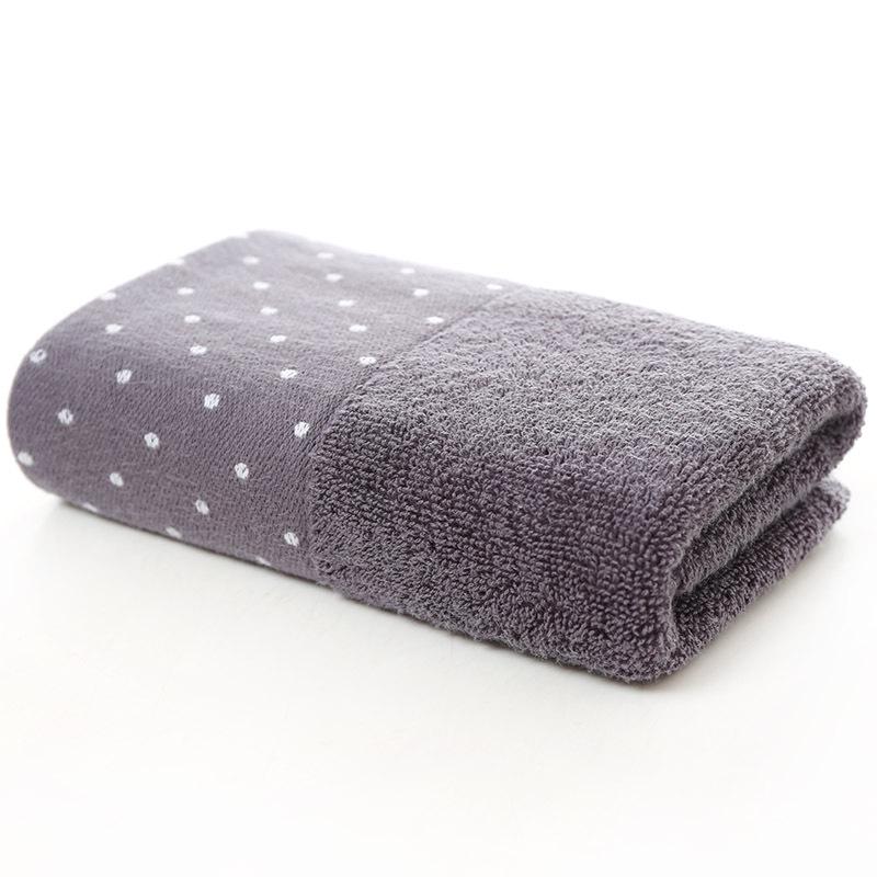 Polka Dot Pure Cotton Face Towel with Embroidered Logo – Gift Item