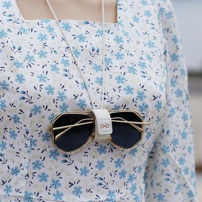 Cuerda Simple Ajustable para Gafas Cuero de Microfibra para el Cuello Cordón Portátil Colgante Unisex Soporte Retenedor para Gafas de Sol