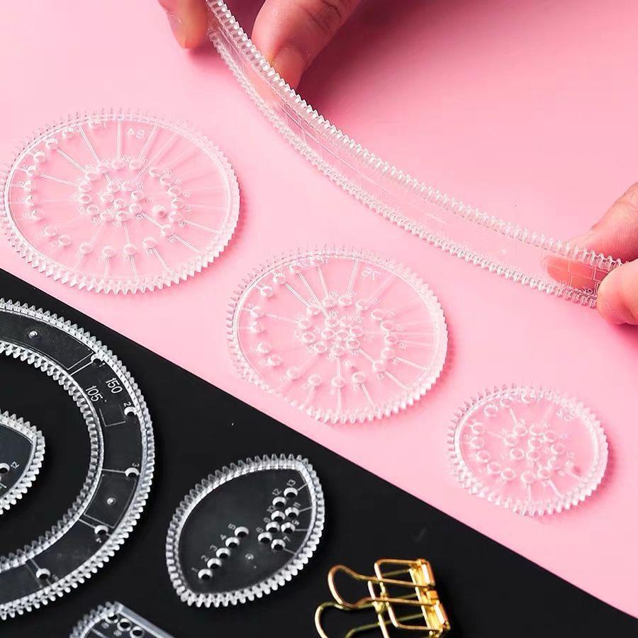 22Pcs Funny Spirograph Drawing Toys Set Geometric Ruler Drawing Accessories Creative Educational Drawing Toys For Children Gifts