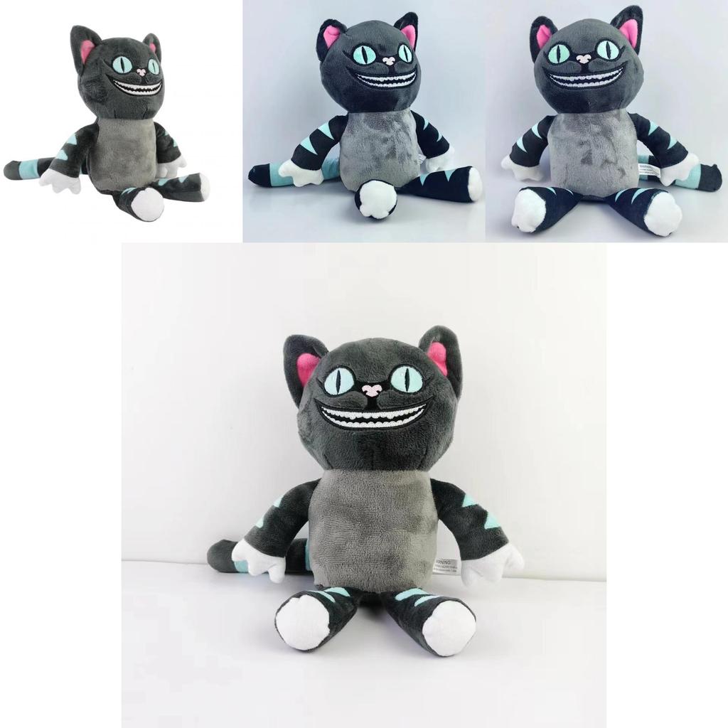Adorable Cheshire Cat Plush Toy Soft Stuffed Animal Doll From Alice In Wonderland