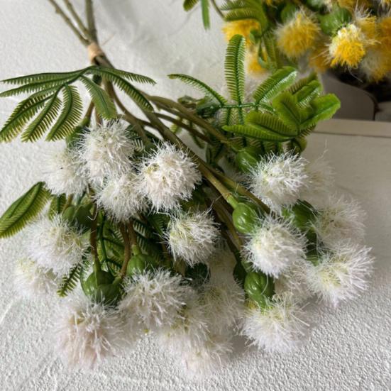 Lifelike Artificial Pompon Mum Fake Silk Kiku Flower Small Chrysanthemum Ball Faux Flower