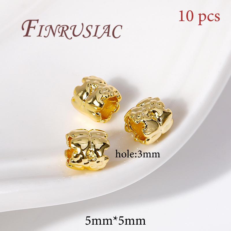 18K Gold Plated Bead End Caps For Jewelry Making Supplies Spacer Bead Caps DIY Accessories