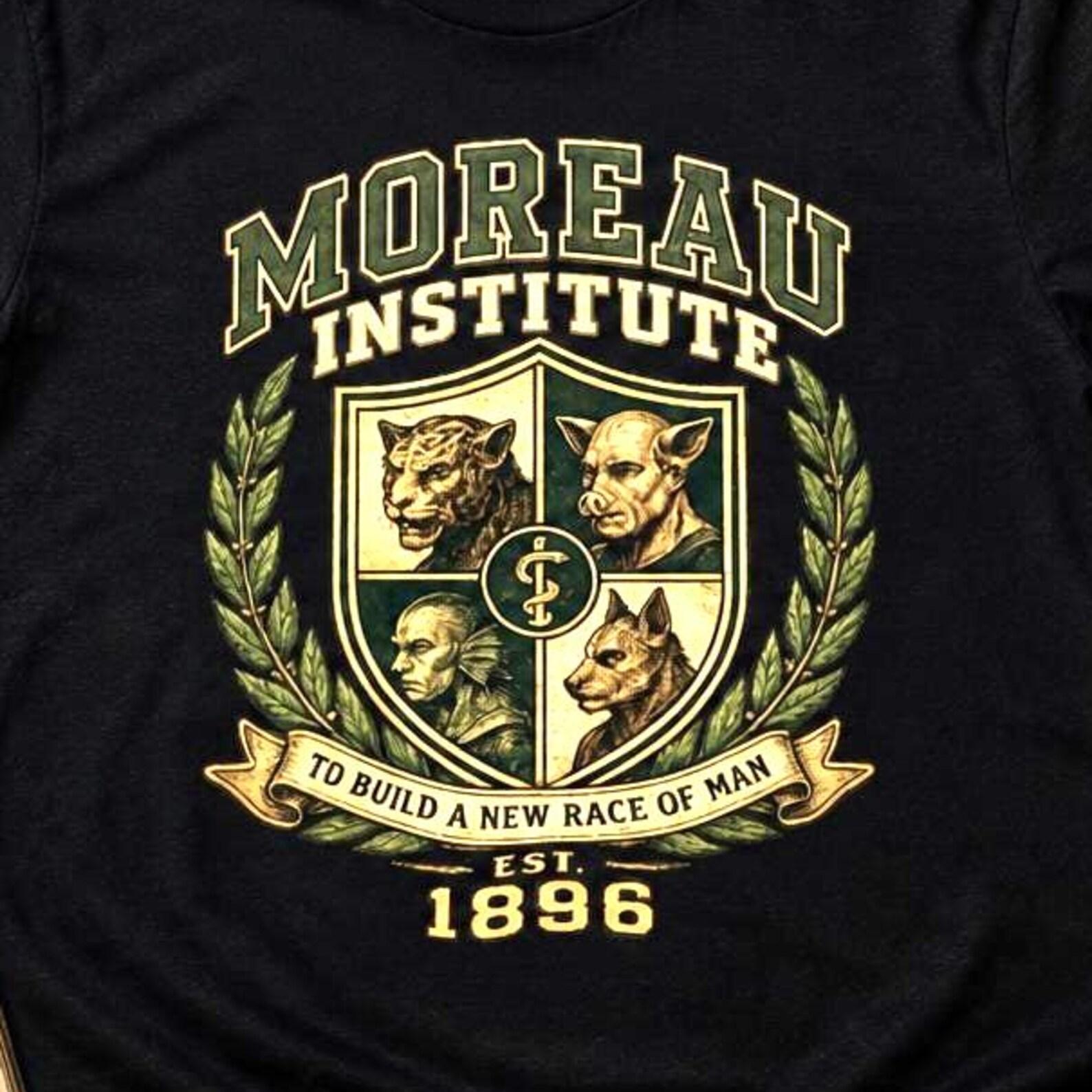 H.G. Wells Island of Doctor Moreau Shirt, Moreau Institute Tee, Literary Horror T Shirt, Dark Academia Shirt, Gothic Science Fiction Gift XL