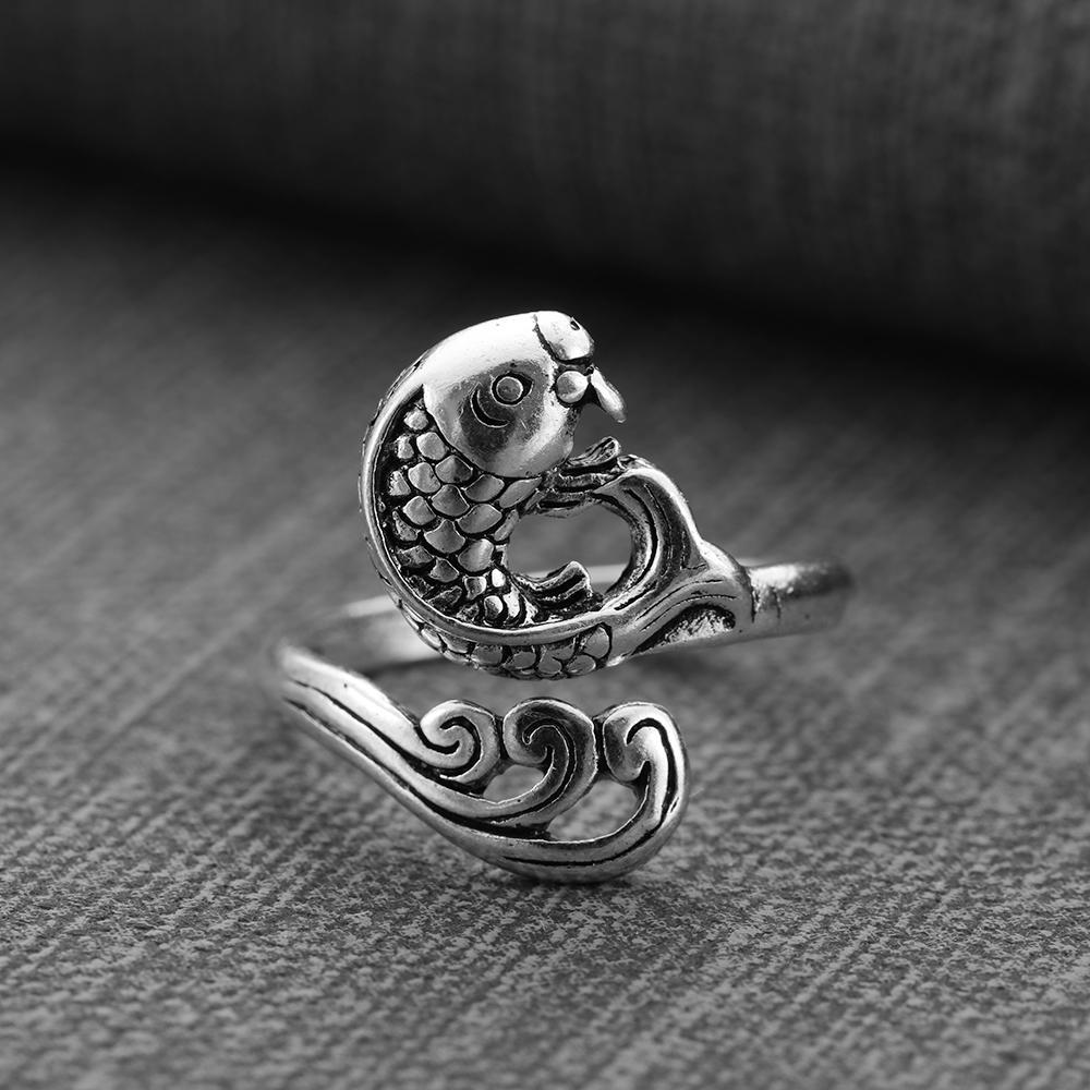 Accessories Ring Sewing Accessories Knitting Loop Crochet Ring Peacock Fish Phoenix Thimble Ring