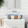 Countertop Basin Multicolored Oval 59x40x14 Cm Ceramic