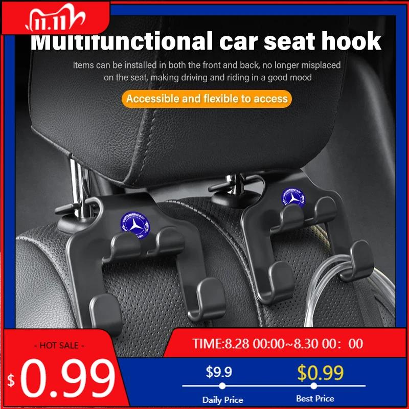 GLC GLB 5pcs Double Head Hook Car Rear Seat Hanging Storage Holder For Mercedes Benz AMG A C E S G Class W201 W210 W108 W204 W2
