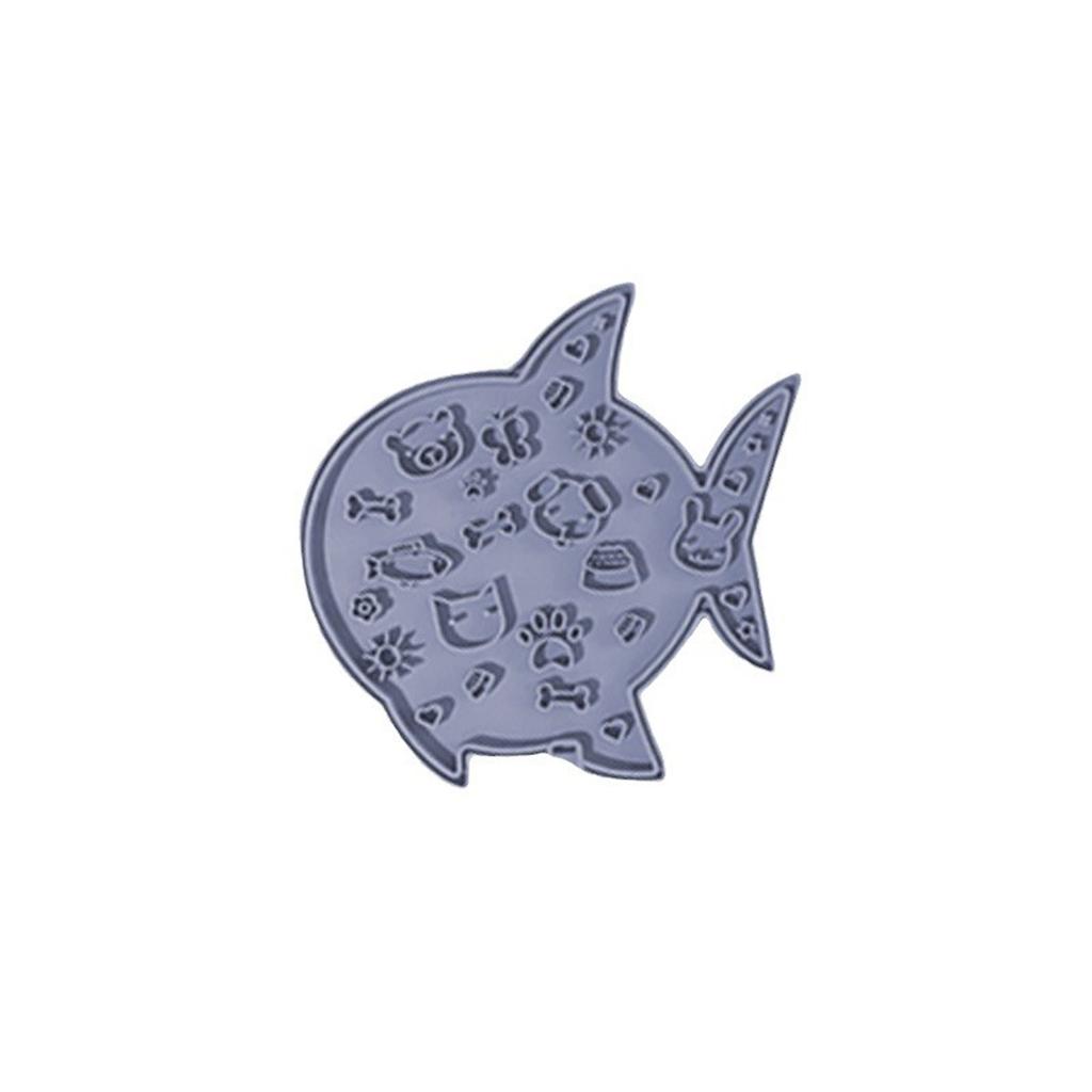 Fish Shape Silicone Slow Feeder for Dogs and Cats, Lick with Suction Cups, Eating Training Pad for Slow Feeding