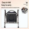 Foldable Stainless Steel Toilet Chair with Backrest for Elderly & Pregnant Women