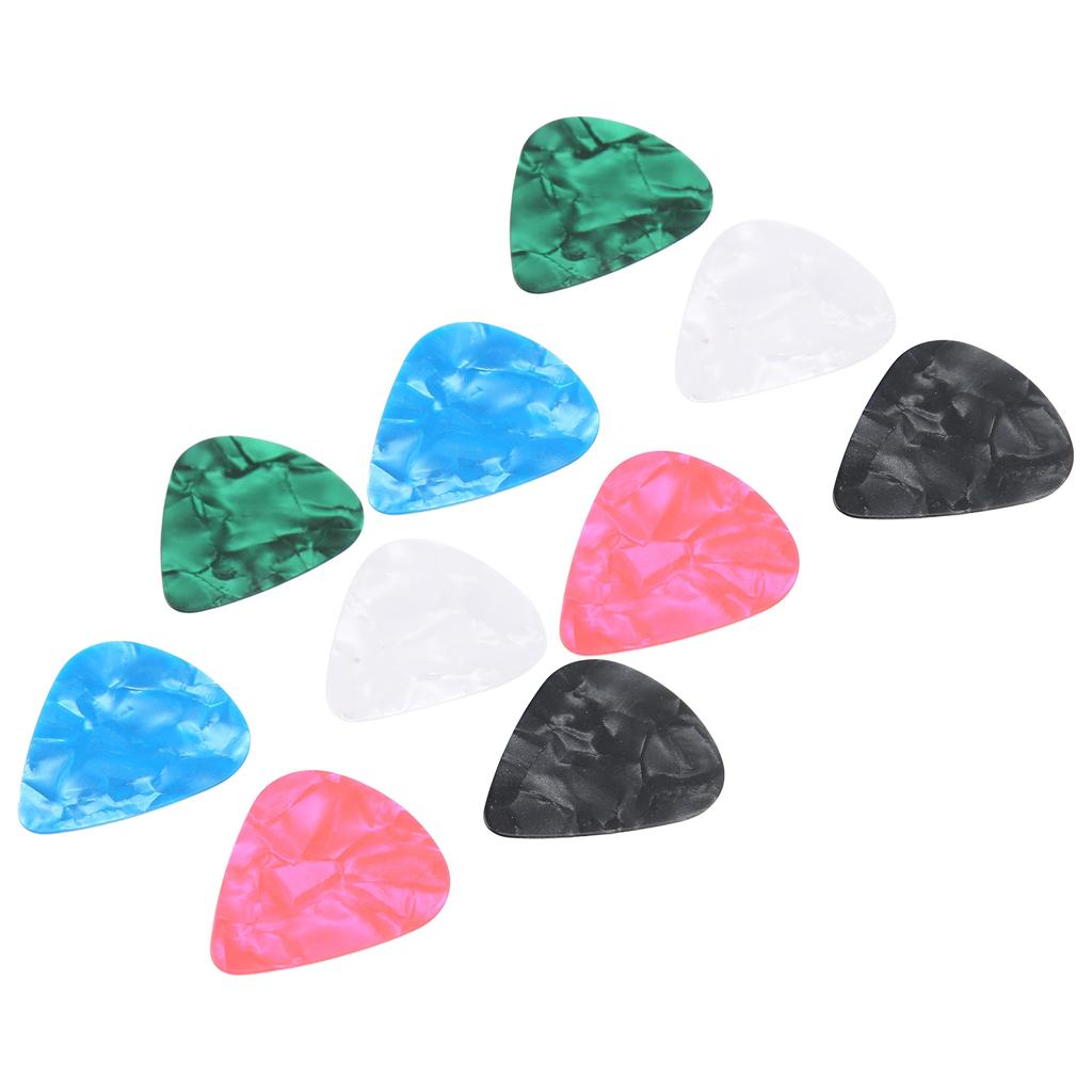 10 Stück Gitarrenplektren Zelluloid Universal Musikinstrument Zubehör Bunt 0,46 mm