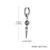 Stainless Steel Punk Gothic Cone Drop Earrings for Men, Fashion Silver Color Long Pendant Earrings, Vintage Hip-hop Jewelry
