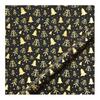 Christmas Reversible Wrapping Paper Roll Black Gold Foil Christmas Tree Snowflake