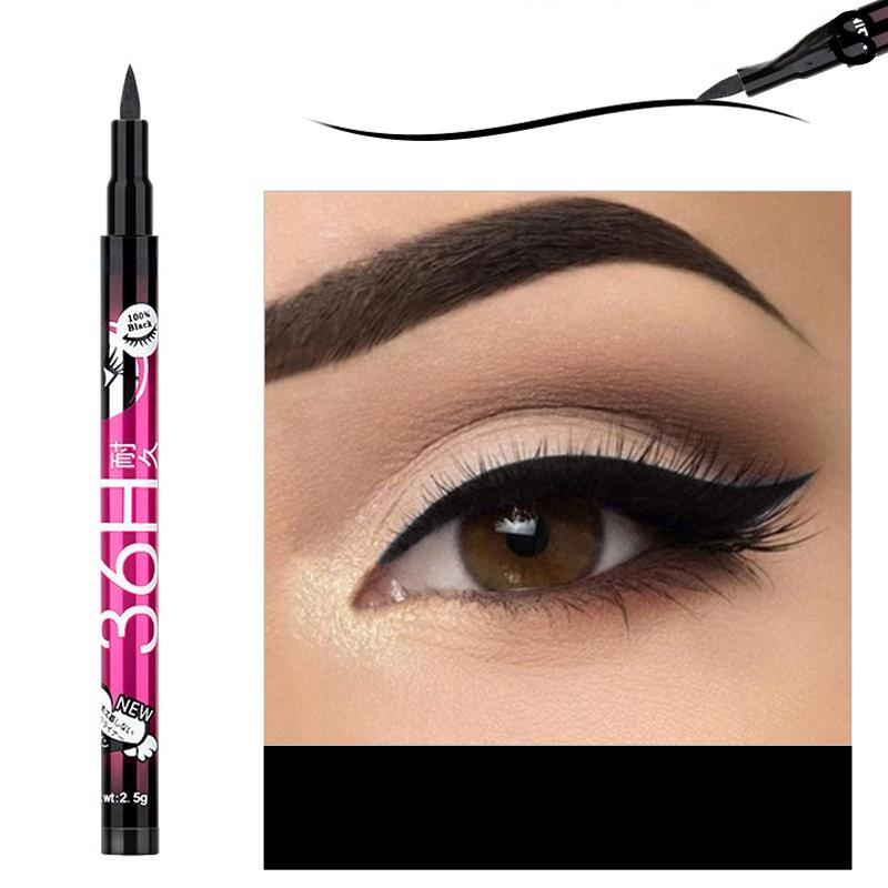 

1 шт., водостойкая жидкая подводка для глаз, водостойкая ручка для макияжа глаз, водонепроницаемый карандаш для красоты, жидкая подводка для глаз, черная косметика