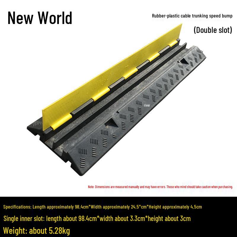 PVC Dual-Channel Speed Bump Cable Protector Board