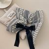 Ballet-style Bow, Large Intestine Hair Band, Women's Niche Design, Checkered Square Scarf, Hair Tie and Bun Hair Accessory