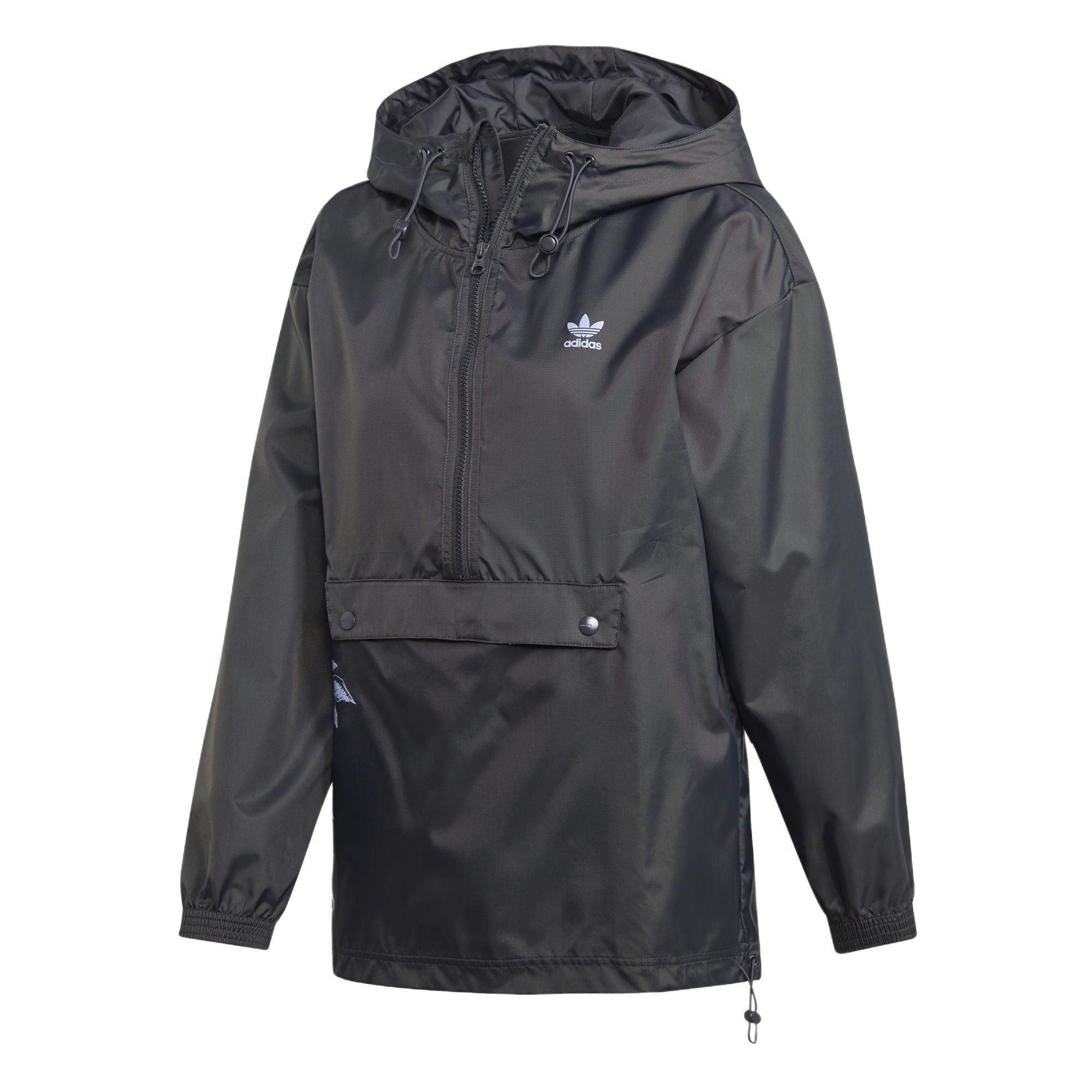

Adidas Originals Logo Design Loose Fit Windbreaker Jacket Women Jacket Light-Gray DX4263 L