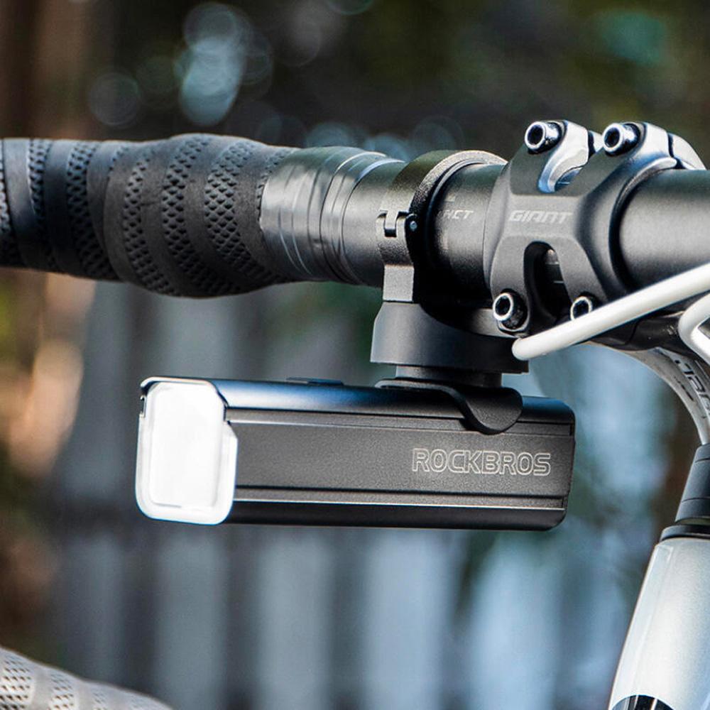 1000 lm front bike light with USB-C - USB-A cable - black