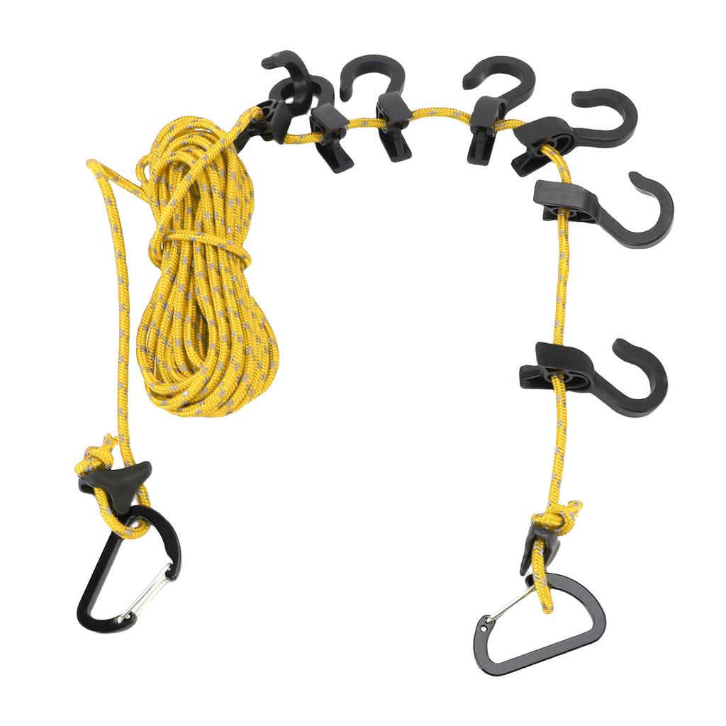 Tragbare Reise-Wäscheleine Verstellbare 16,4ft Länge Wäschetrockenseil Winddichte 5m Wäscheleine