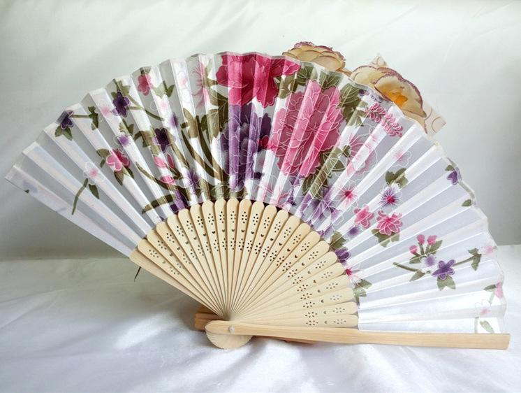 Vintage Style Silk Chinese Folding Fan Japanese Pattern Art Craft Gift Home Decoration Ornaments party Dance Hand Fan gift