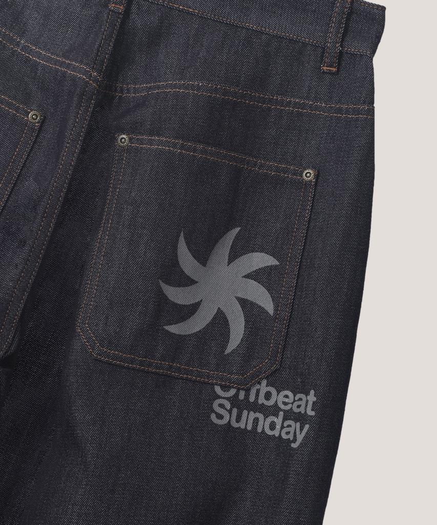KIIMUIR Curved Raw Denim Pants_New Indigo [Select Belt/Keyring]