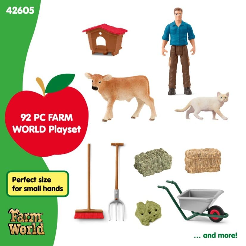Schleich Farm World Large Farm Figurines for Ages 3 and Realistic Animal Gift 42605 Up,
