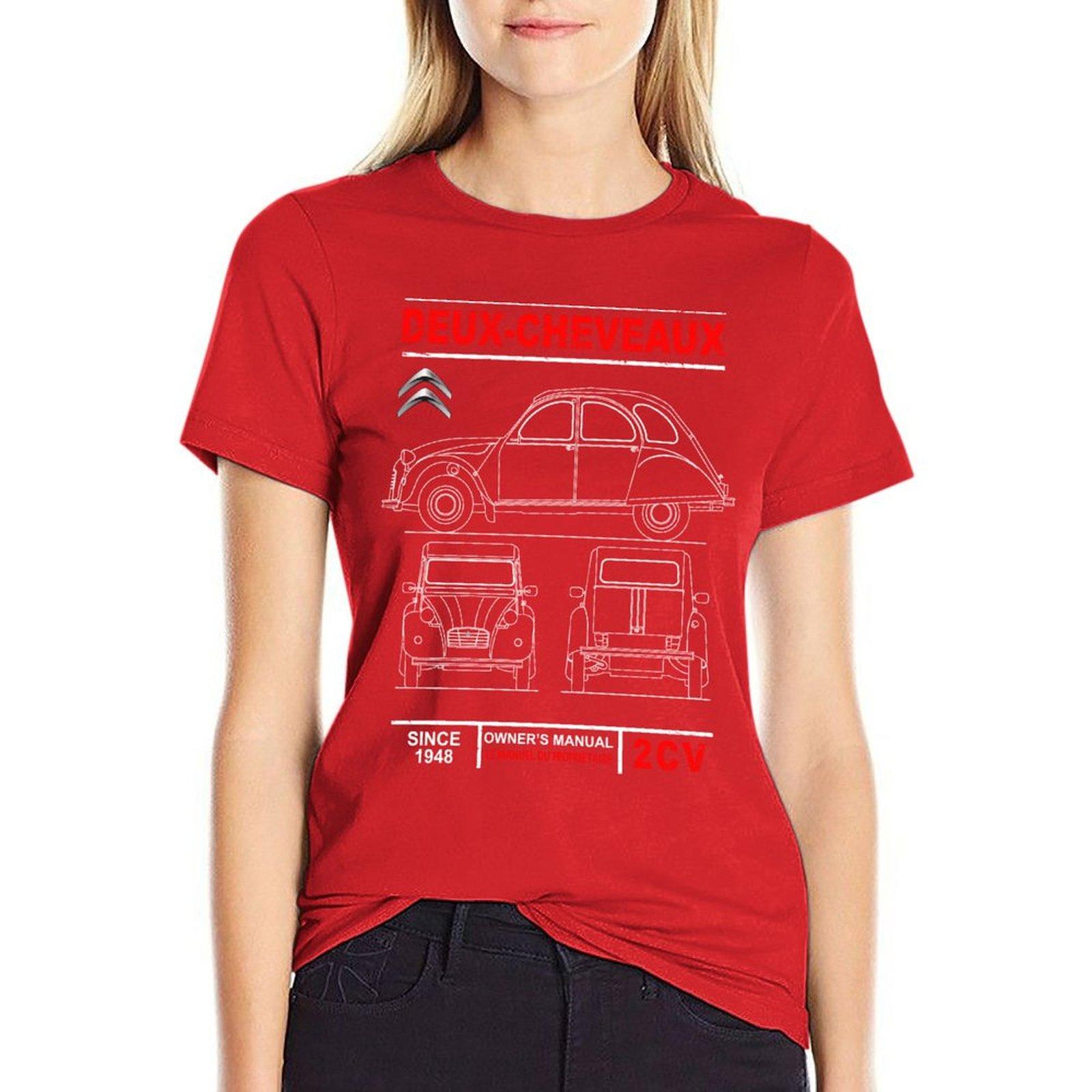 Blueprint Of The 2cv Tshirt Quick Drying Customizeds Blouse Western T Shirts For Unisex S