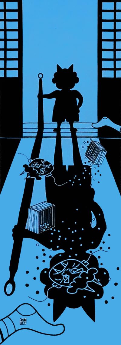 

Крашение полотенца для рук Анбо I Аутентичный крашеный хлопок Токуока Сделано в Японии 35см x 100см Иди сюда! Хм Синий 100% синий