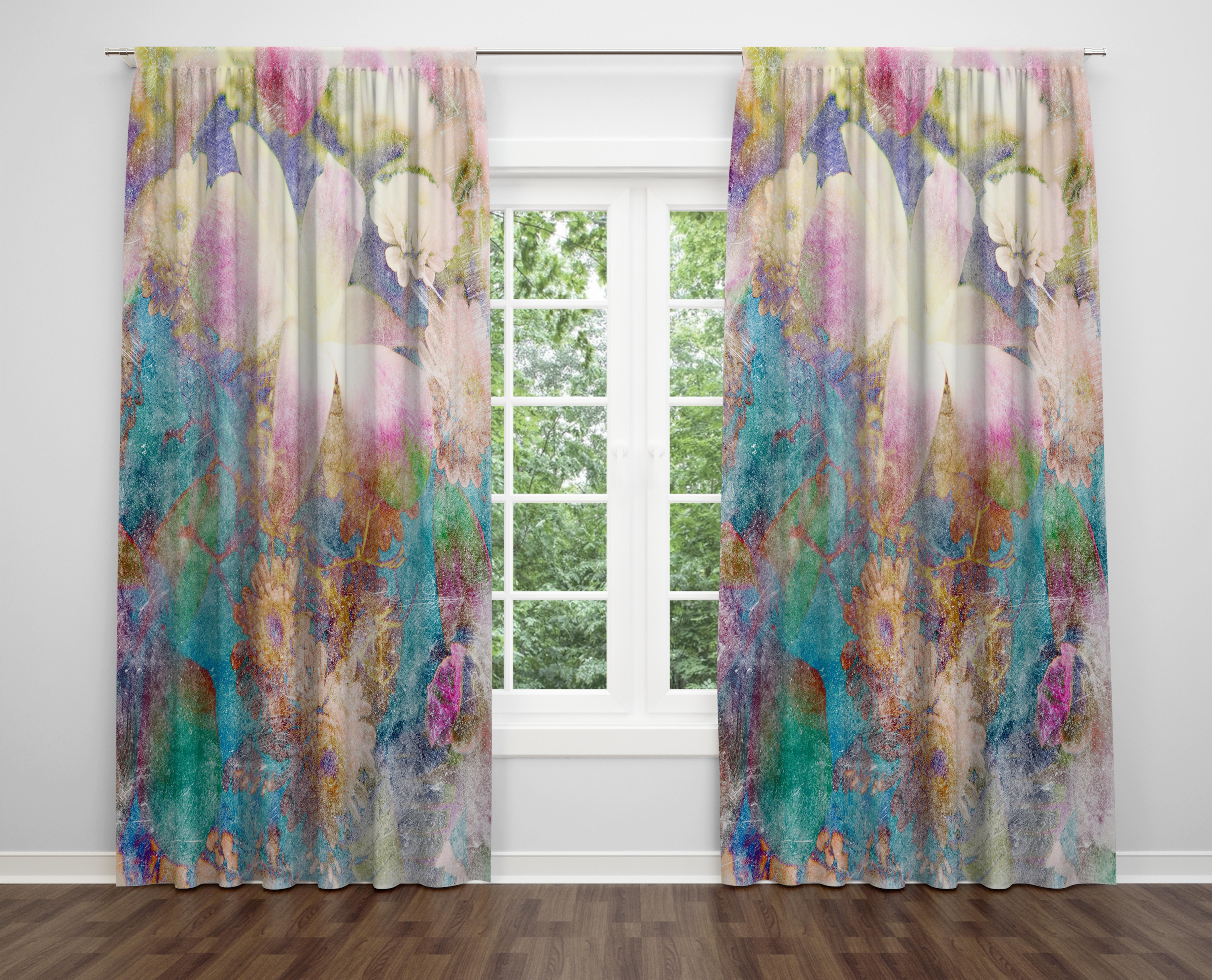 

Декоративний дизайн, високоякісна бавовняна тканина, ви можете вибрати одну або подвійну фіранку з крила 1 piece різнокольоровий