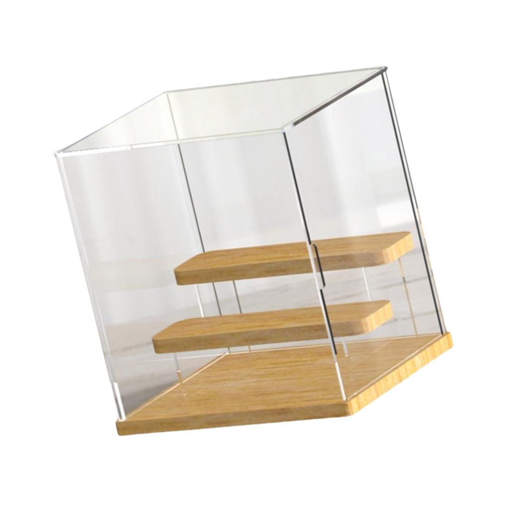 Transparent Acrylic Storage Box for Toy Models Removable Shelf Jewelry Organizer Sturdy CollectibleS Display Case