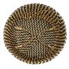 1Pc Foldable Natural Seagrass Woven Storage Basket Clothes Organizer Plant Flower Pot(Black)