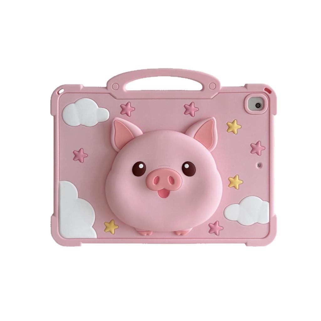 Retractable Stand Protective Case for iPad Air A16 with Pig Design