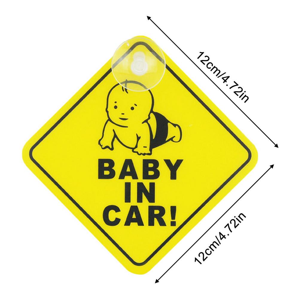 BABY ON BOARD BABY IN CAR Reflective Decal Strong Adhesive PVC Safety Warning Sticker For Suction Cup Car Accessories